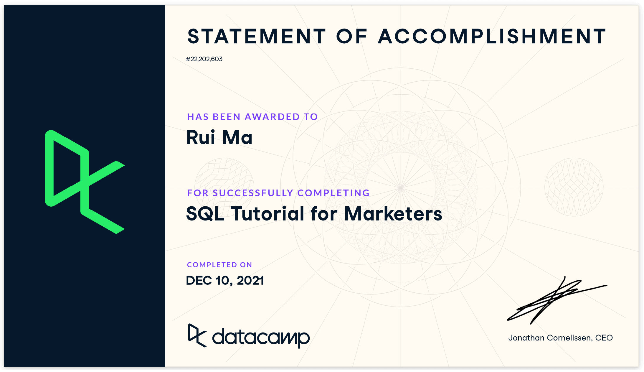 DataCamp Certificate